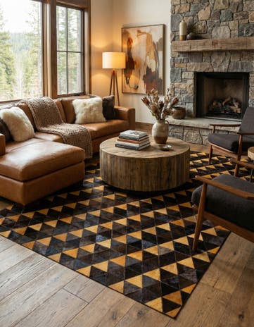 5' x 8' 1 Cowhide Stocks Rug