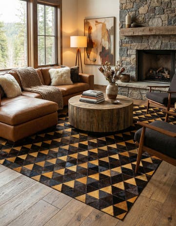 5' x 8' 1 Cowhide Stocks Rug