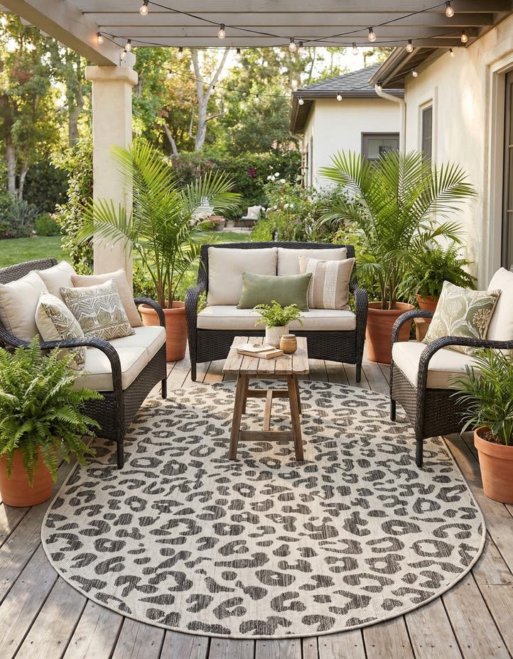 5' 3 x 8' Easy-Clean Safari Indoor / Outdoor...