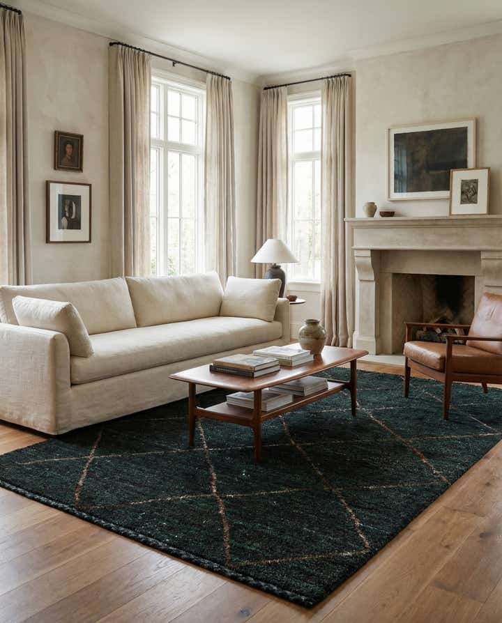 6' 4 x 9' 2 Hand Knotted Moroccan Wool Rug