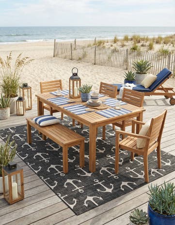 9' x 12' Easy-Clean Coastal Indoor / Outdoor Rug