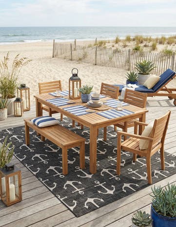 9' x 12' Easy-Clean Coastal Indoor / Outdoor Rug
