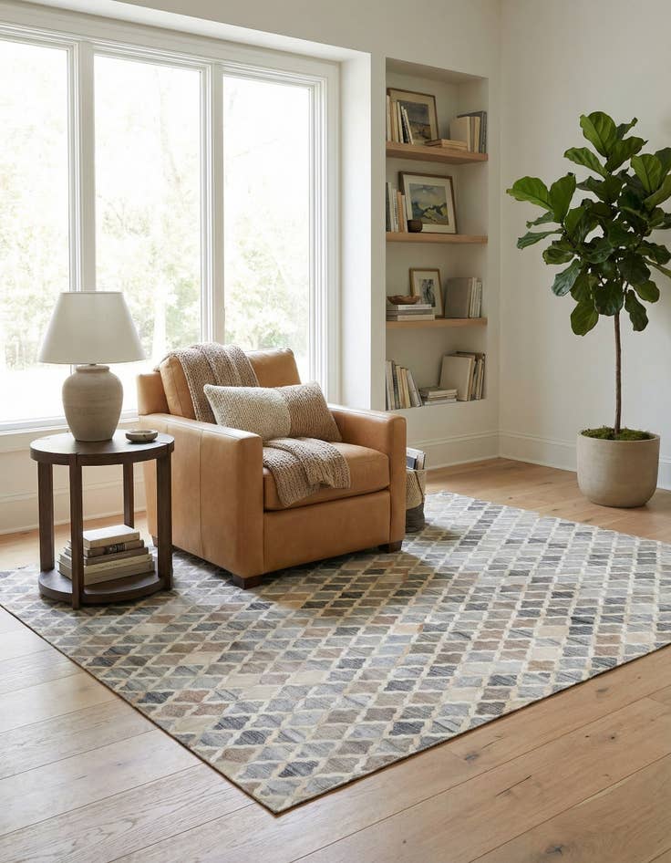 Detail image of 8' x 9' 10 Cowhide - Patchwork Rug