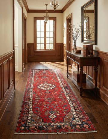 3' 8 x 10' 10 Hamedan Runner Rug