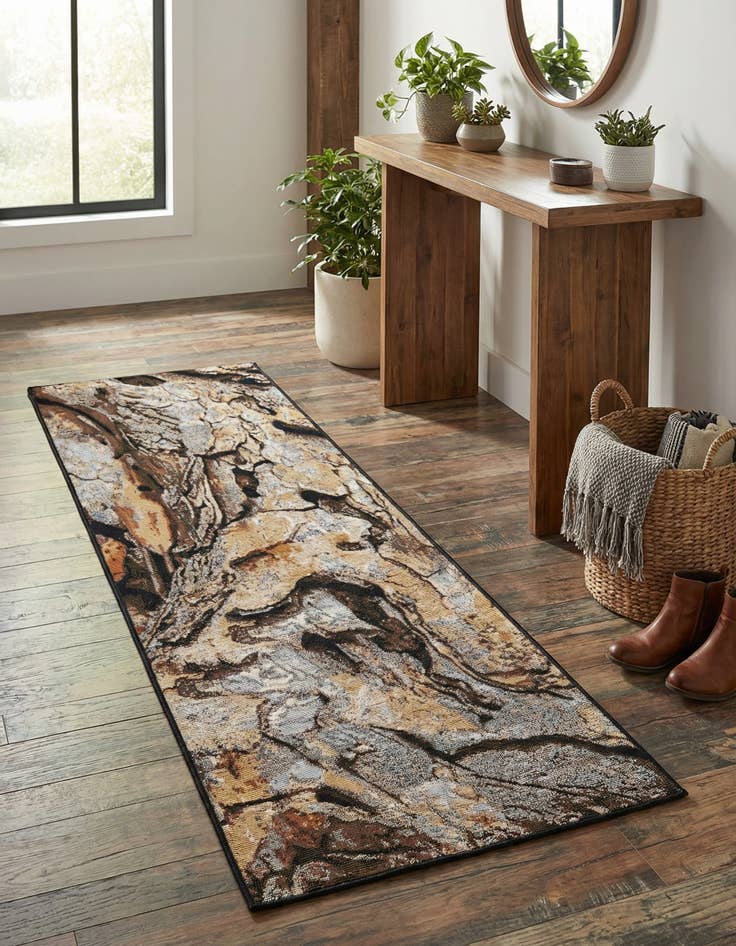 Detail image of  2' x 5'  Washable Modern Indoor / Outdoor Runner Rug