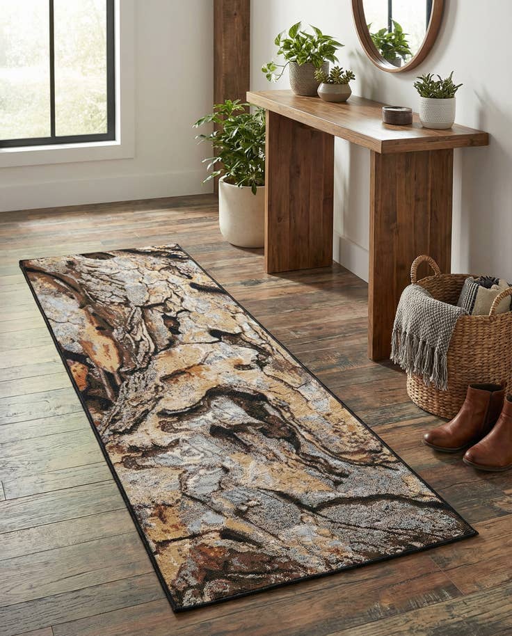 Detail image of 2' x 5' Easy-Clean Modern Indoor / Outdoor Runner Rug