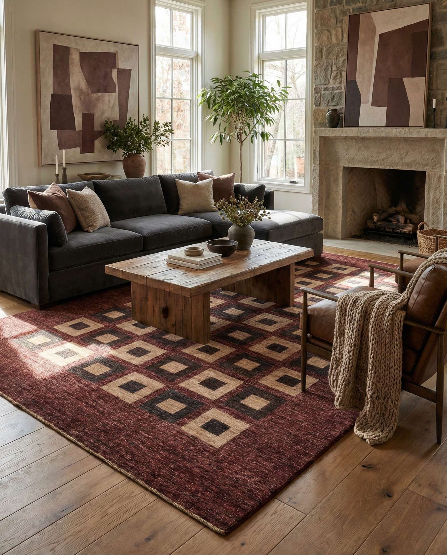 205cm x 300cm anudado a mano Modern Ziegler Alfombra Oriental