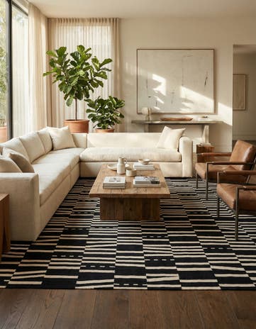 8' 4 x 9' 8 Hand Woven Kilim Modern Wool Rug