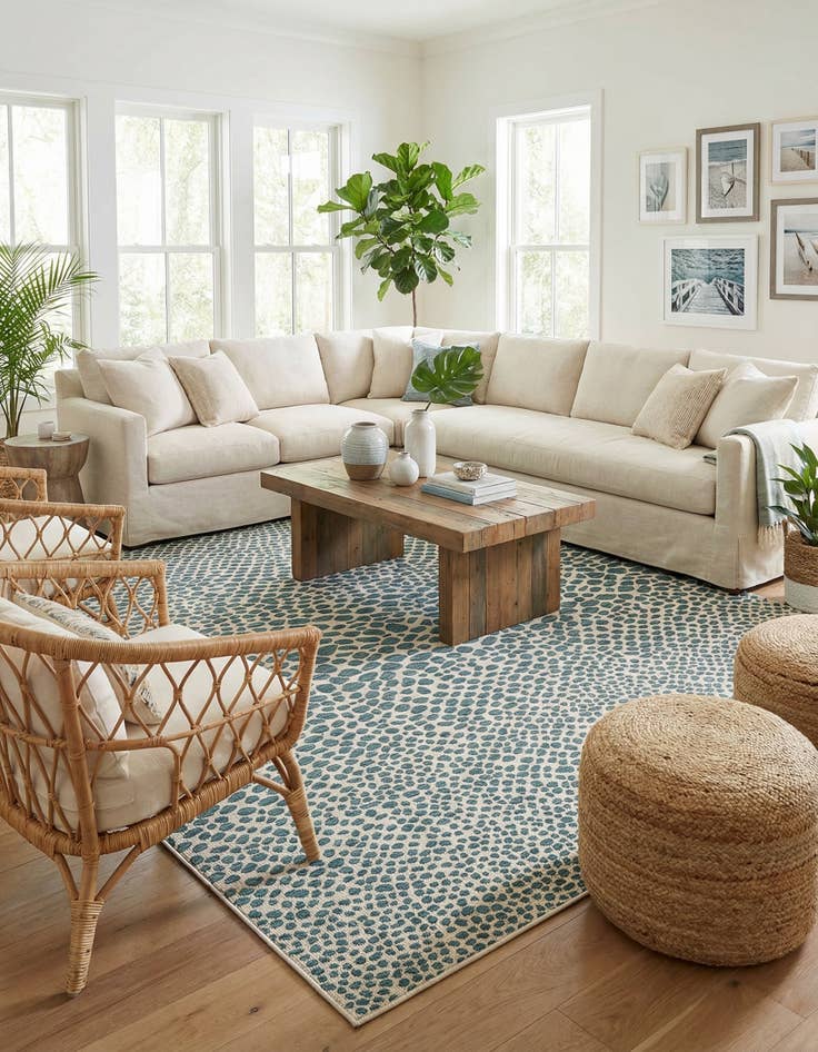 Detail image of 13' x 13'  Washable Jill Zarin Cape Town Indoor / Outdoor Square Rug