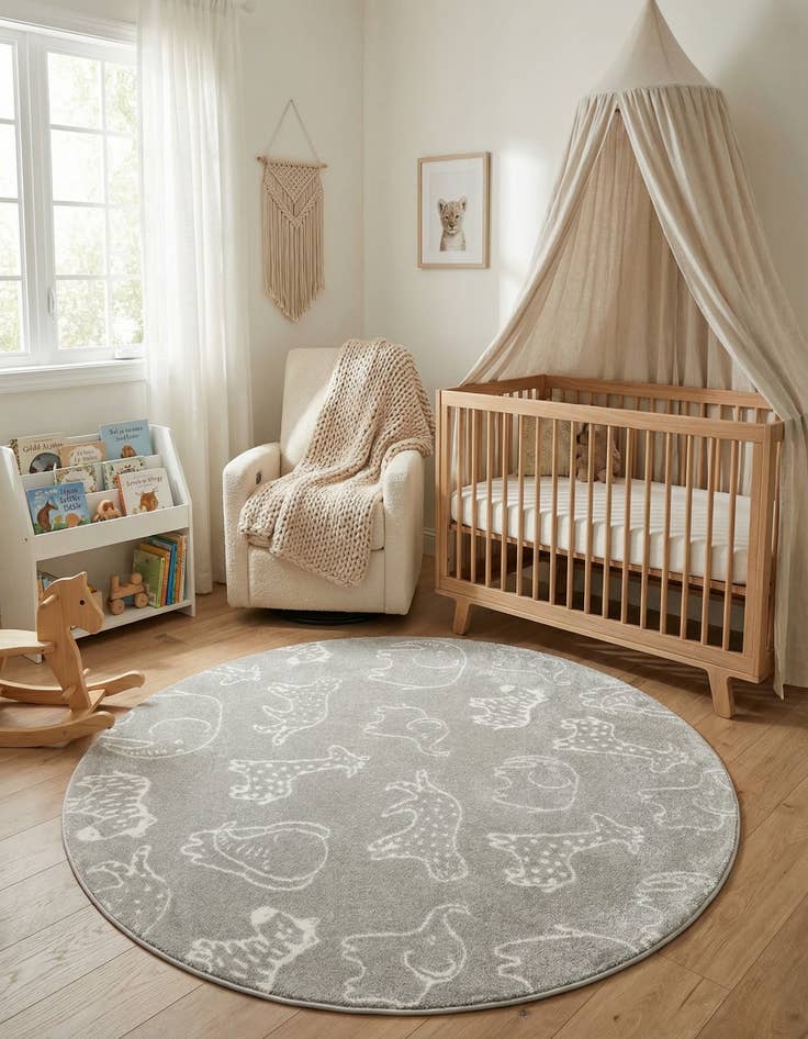 Detail image of  6' x 6' Whimsy Kids Round Rug