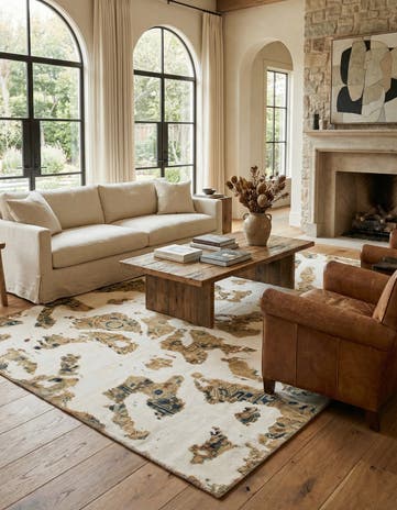 5' 10 x 9' 3 Hand Knotted Ultra Vintage Persian Wool Rug