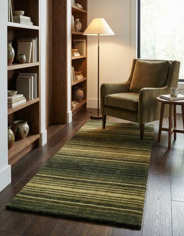 2' 4 x 4' 8 Hand Knotted Gabbeh Wool Runner Rug