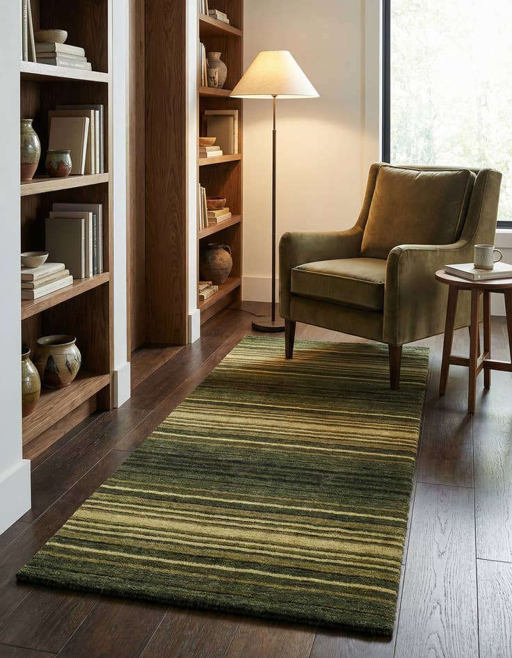 Detail image of 2' 4 x 4' 8  Hand Knotted Gabbeh Wool Runner Rug