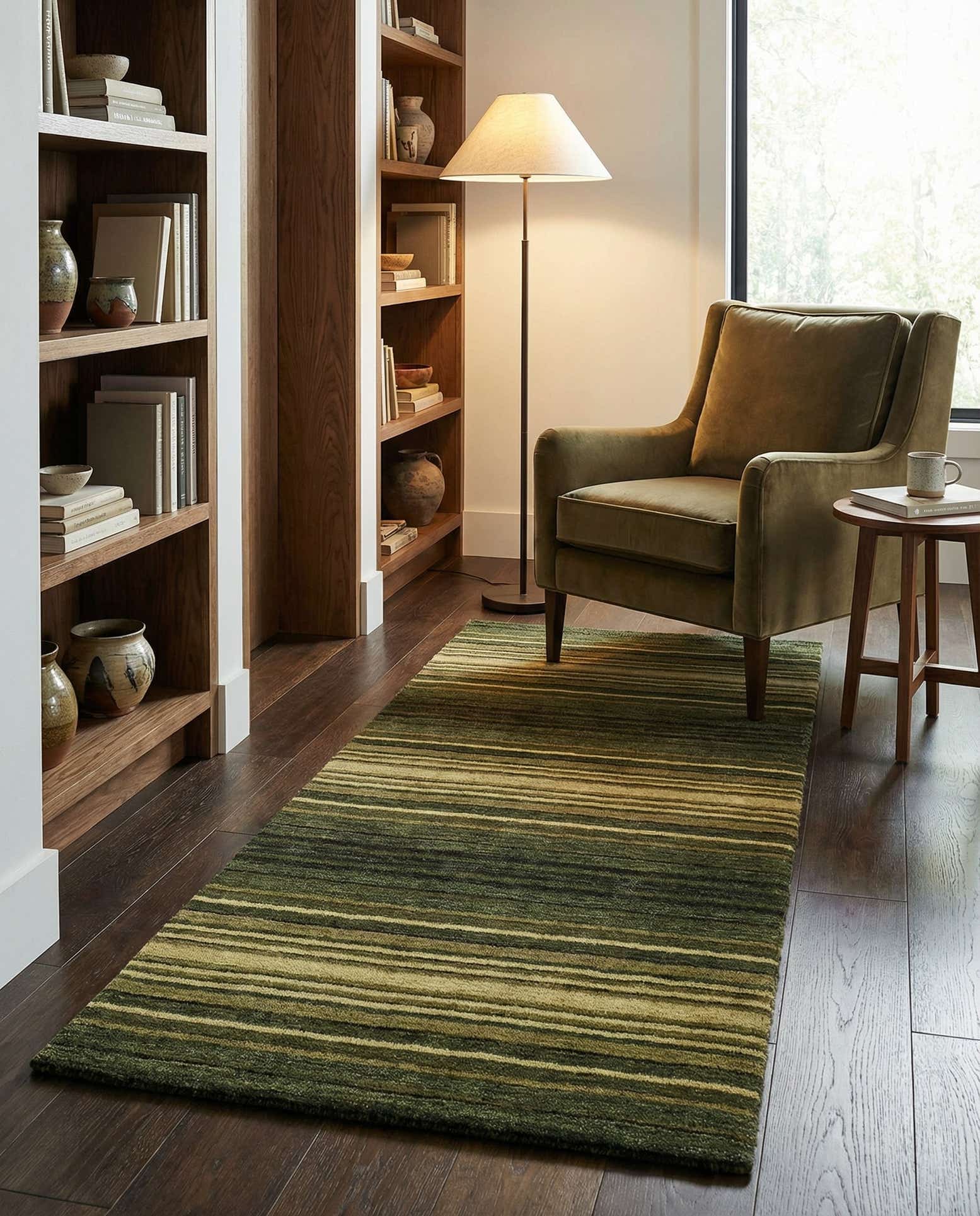 2' 4 x 4' 8 Hand Knotted Gabbeh Wool Runner Rug