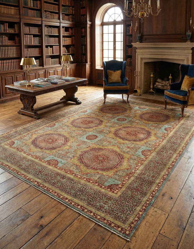 Detail image of 12' 3 x 15' 8 Mamluk Wool Rug