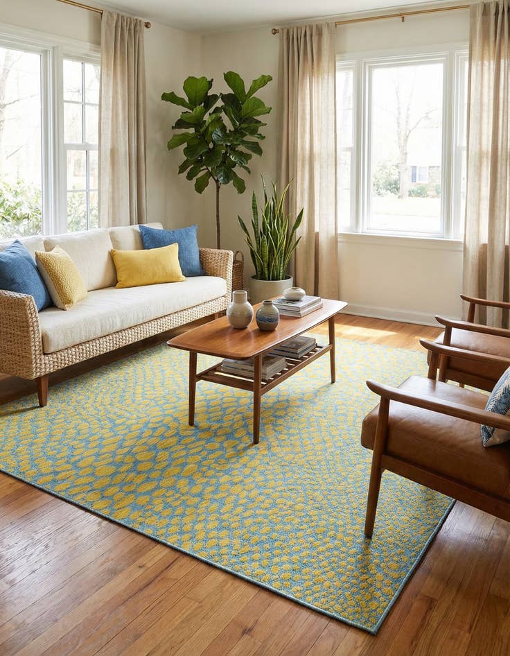 Detail image of 7' 10 x 7' 10 Easy-Clean Jill Zarin Cape Town Indoor / Outdoor Square Rug