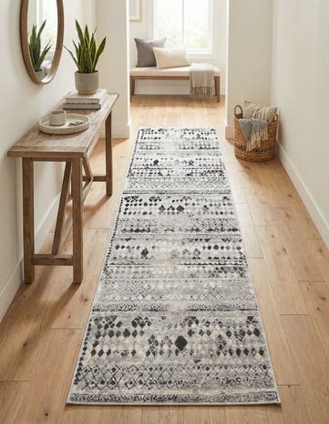 Gray Leipzig Runner Rug