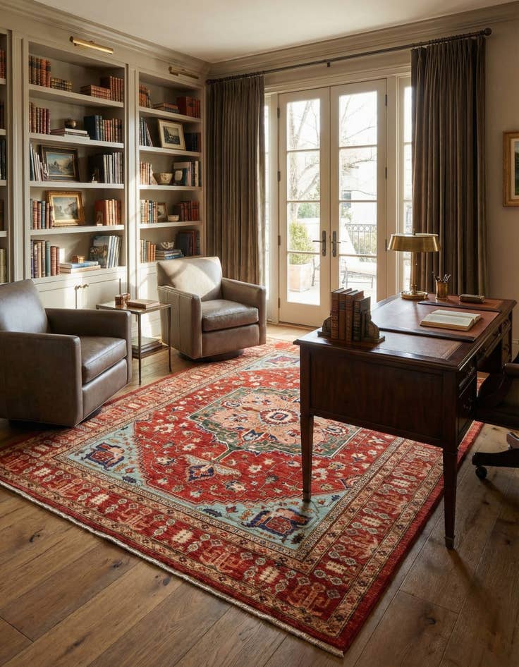 Detail image of 6' 1 x 8' 1  Hand Knotted Ariana Ziegler Rug