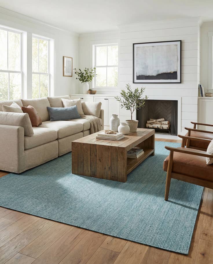 Detail image of 9' x 12' Easy-Clean Solid Indoor / Outdoor Rug