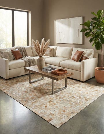 5' x 7' 11 Cowhide Stocks Rug