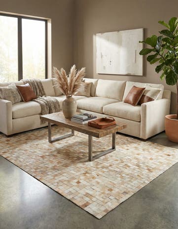 5' x 7' 11 Cowhide Stocks Rug