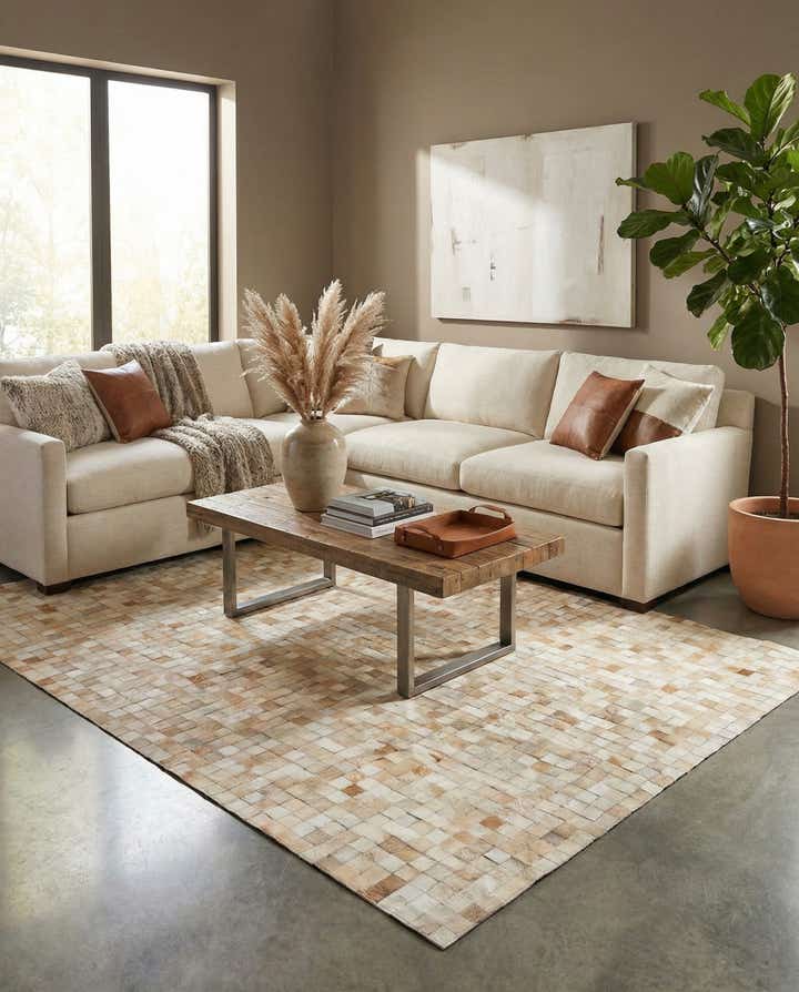 5' x 7' 11 Cowhide Stocks Rug