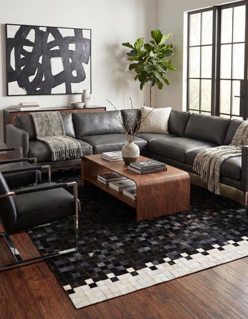5' x 7' 11 Cowhide Stocks Rug