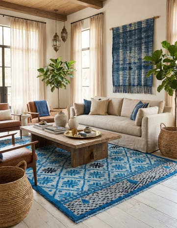 5' 7 x 8' 1 Hand Knotted Darya Wool Rug