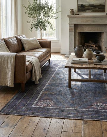 4' 2 x 7' 6 Hand Knotted Ultra Vintage Persian Wool Rug