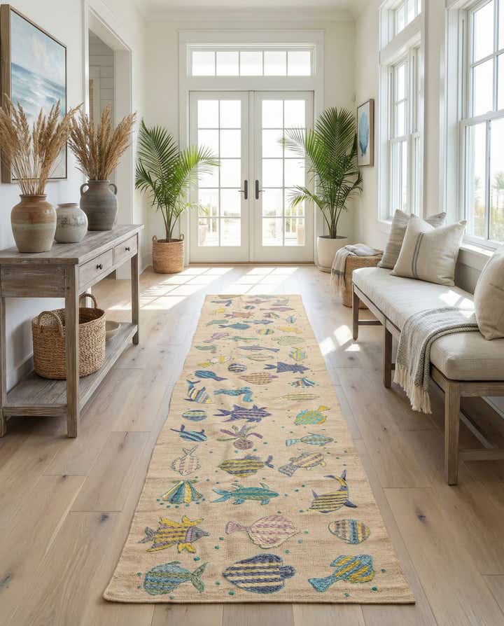 65cm x 275cm Handgeweven Kilim Suzani Wol Loper Vloerkleed