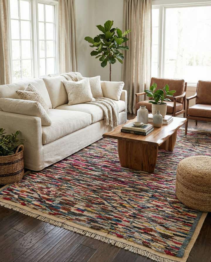 8' 3 x 10' 4 Hand Knotted Moroccan Wool Rug