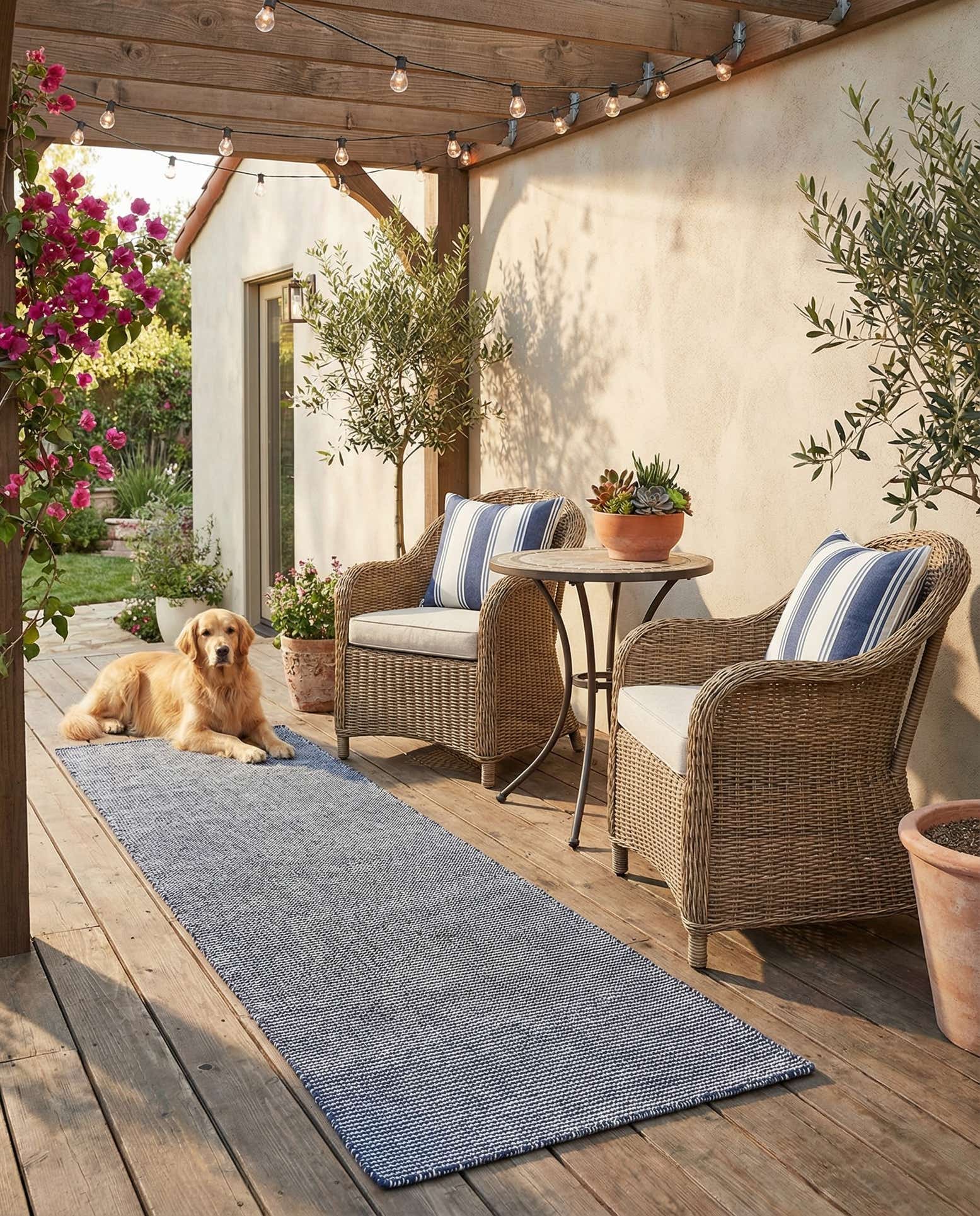 2' 7 x 10' Easy-Clean Jill Zarin Palm Springs Indoor / Outdoor Runner Rug