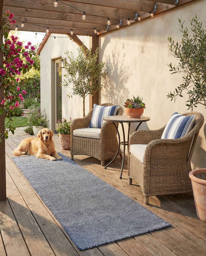 2' 7 x 10' Easy-Clean Jill Zarin Palm Springs Indoor / Outdoor Runner Rug