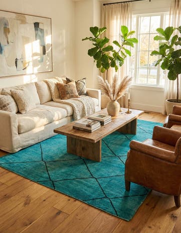 5' 6 x 8' 1 Hand Knotted Moroccan Wool Rug