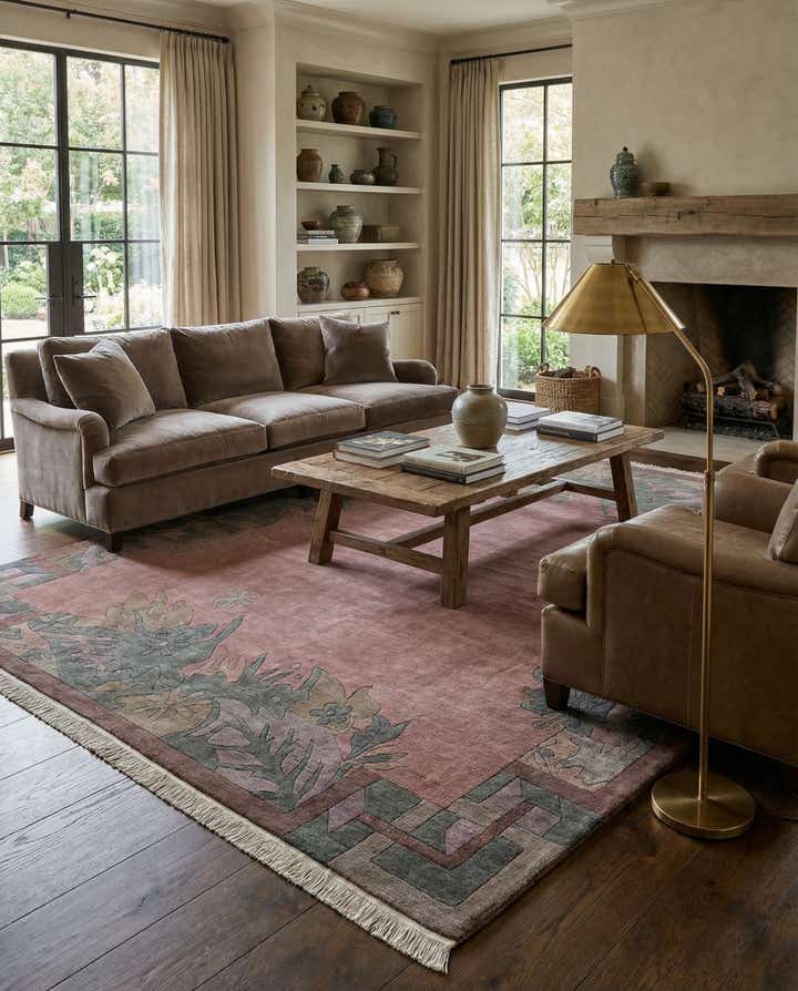 8' 2 x 8' 2 Hand Knotted Tibet Wool Square Rug