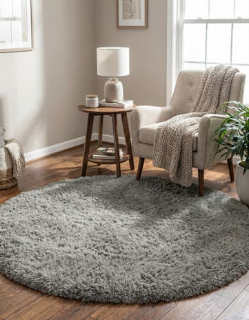 5' x 5' Infinity Shag Round Rug