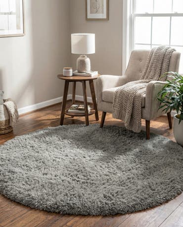  5' x 5' Infinity Shag Round Rug