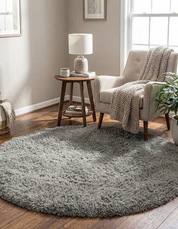 5' x 5' Infinity Shag Round Rug