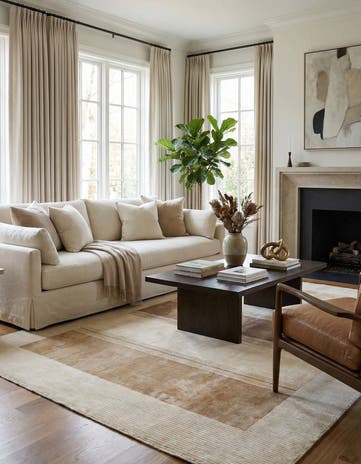 6' 10 x 9' 6 Hand Knotted Darya Wool Rug