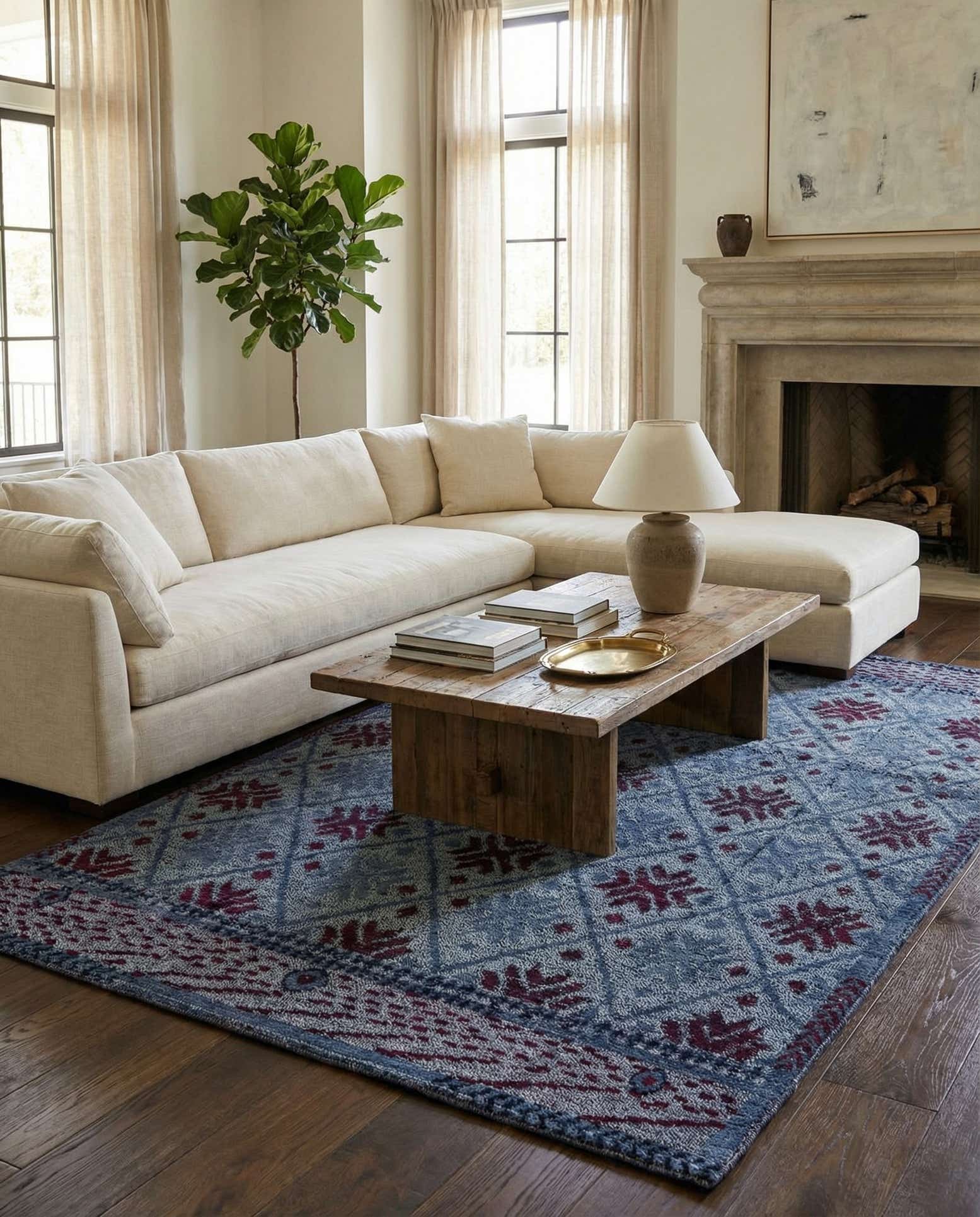 5' 10 x 8' Hand Knotted Darya Wool Rug