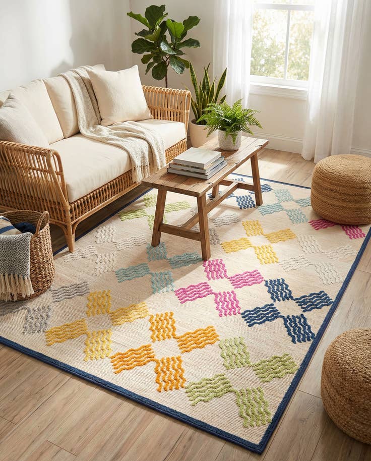 Detail image of 5' x 7' 7 Easy-Clean Indoor / Outdoor Rug