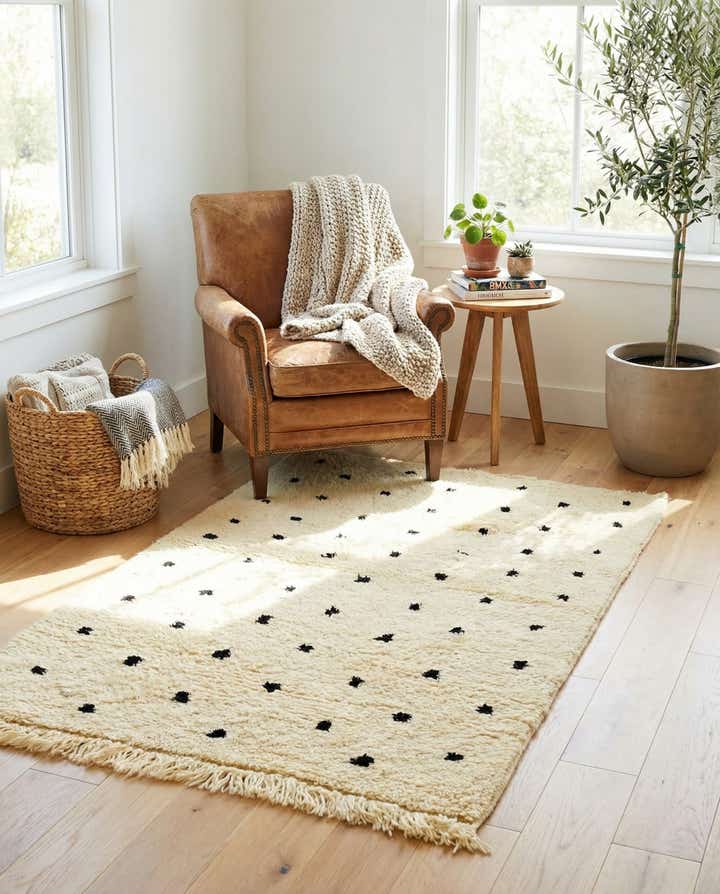2' 10 x 4' 10 Hand Knotted Moroccan Wool Rug