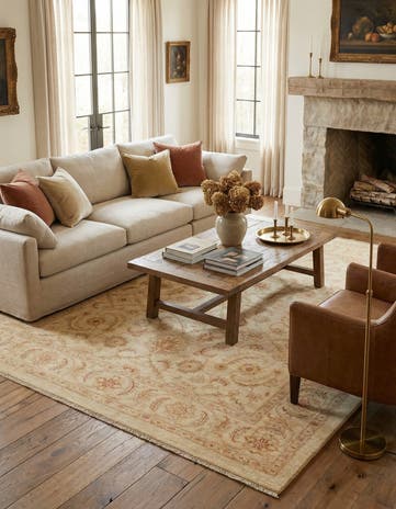 6' 5 x 7' 10 Hand Knotted Peshawar Ziegler Rug