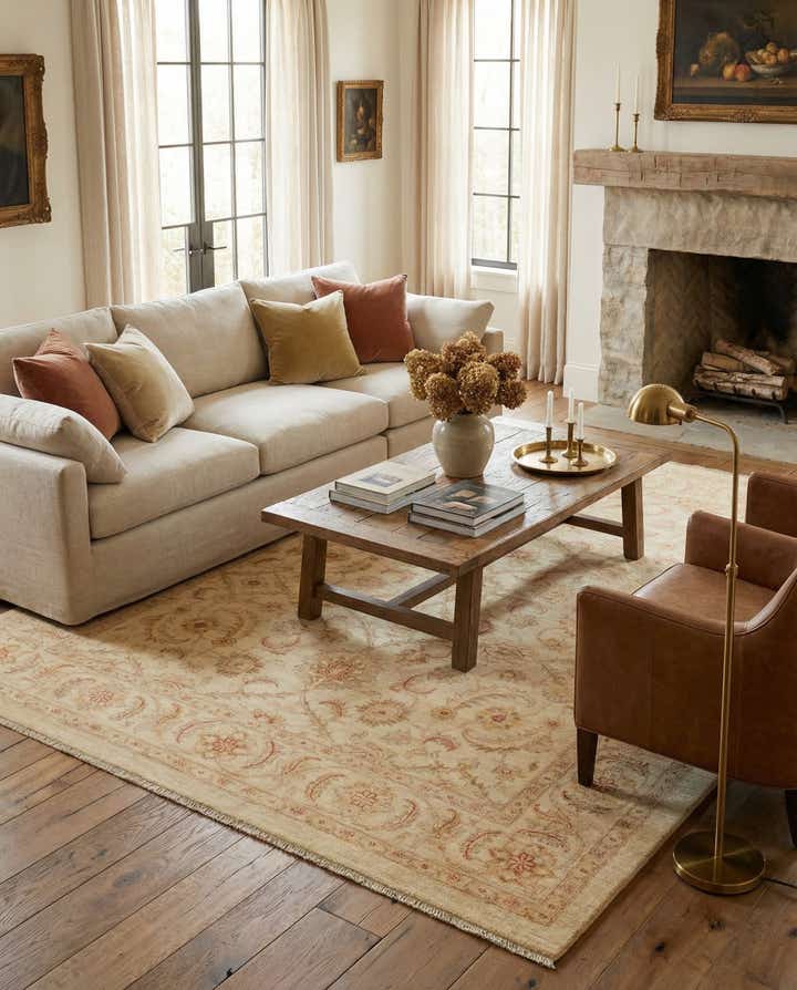 6' 5 x 7' 10 Hand Knotted Peshawar Ziegler Rug