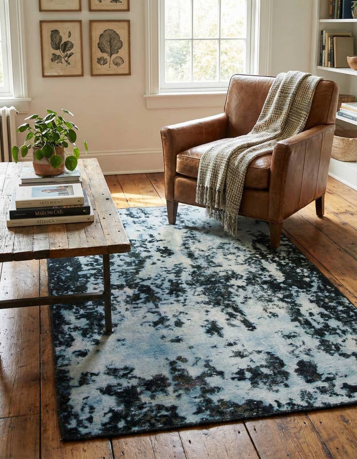 Detail image of 3' 7 x 5' 8  Hand Knotted Ultra Vintage Persian Wool Rug