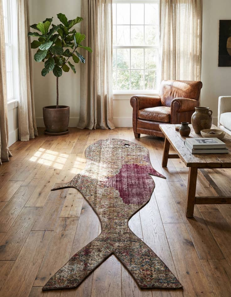 Detail image of 3' x 9'  Hand Knotted Ultra Vintage Persian Wool Runner Rug