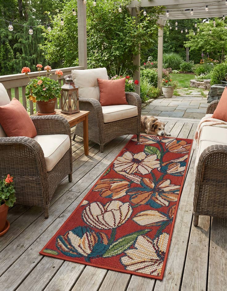 Detail image of  2' x 5'  Washable Baja Indoor / Outdoor Runner Rug