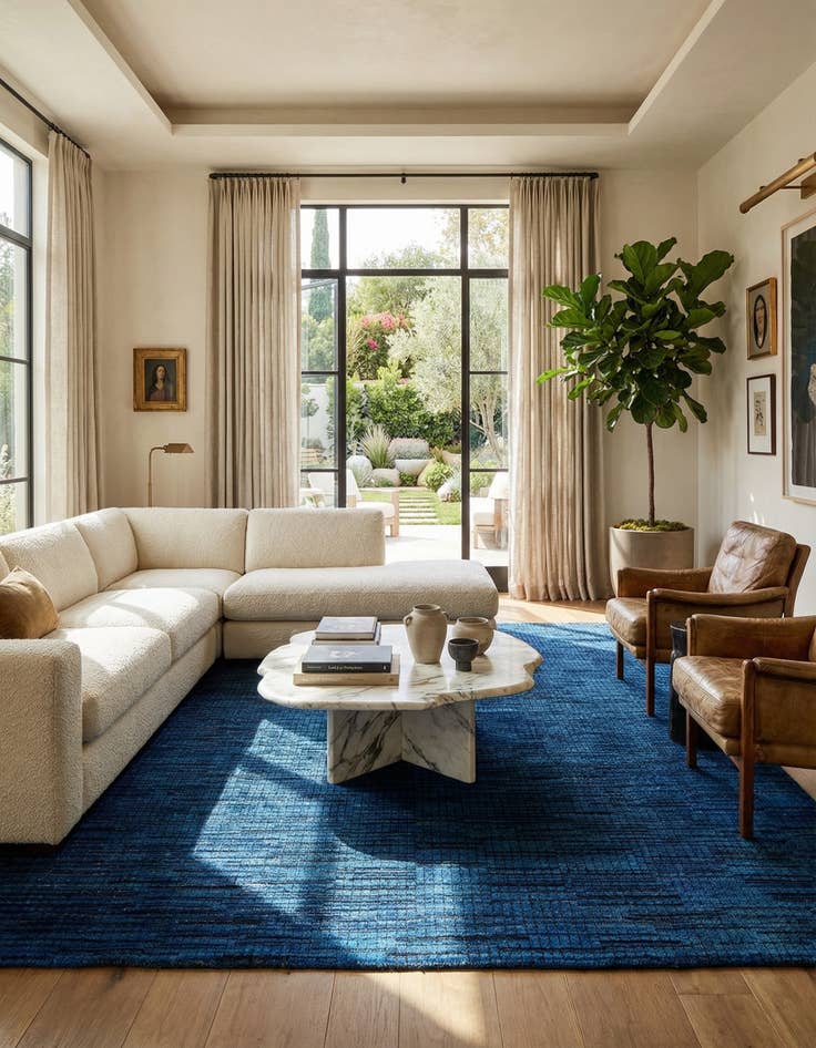 Detail image of 7' 11 x 10'  Hand Knotted Darya Wool Rug