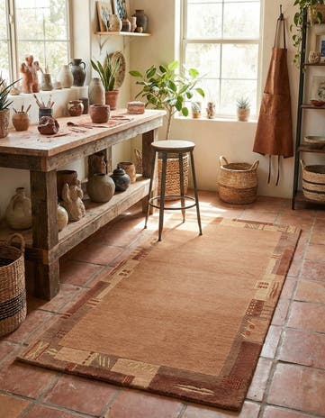 2' 4 x 4' 7 Hand Knotted Nepal Wool Rug