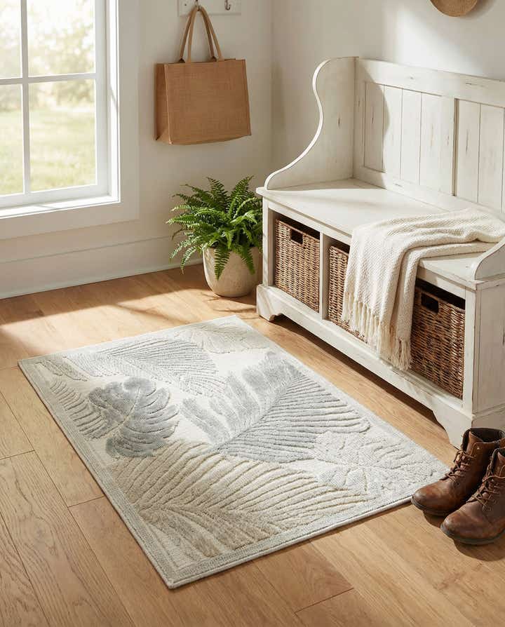 2' 2 x 3' Easy-Clean Botanical Indoor / Outdoor Rug